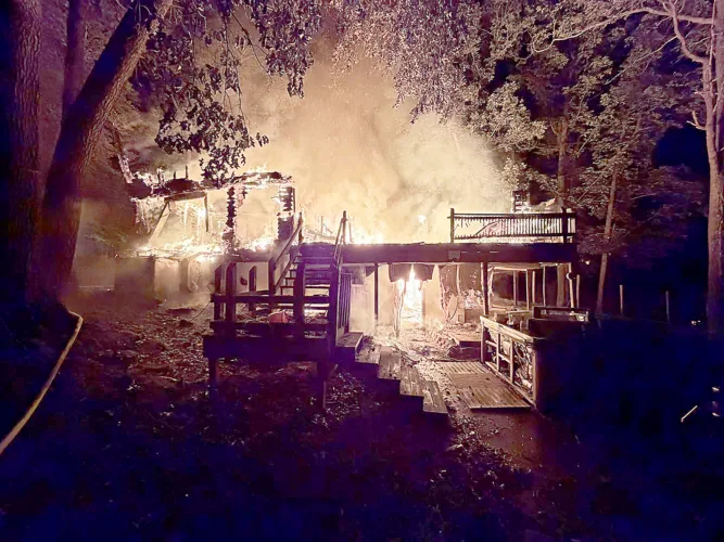 Fire destroys house in Sinking Valley
